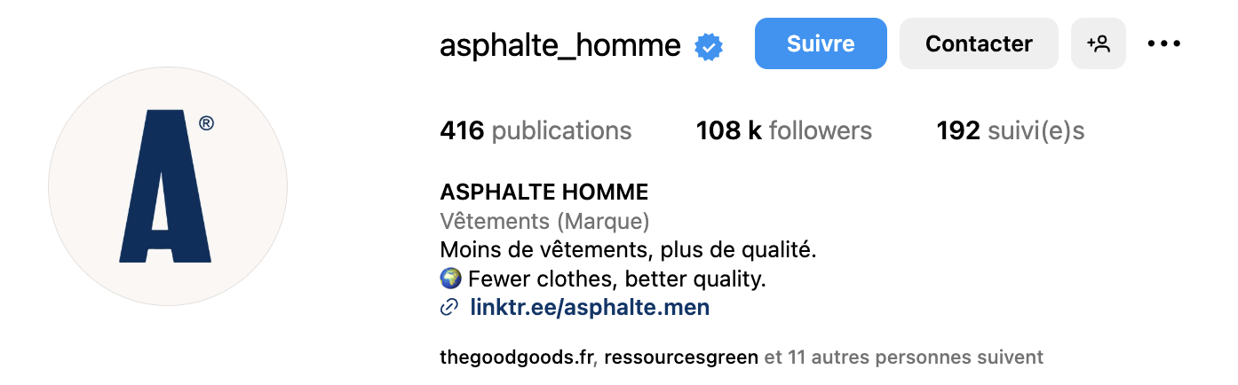 description Instagram Asphalte
