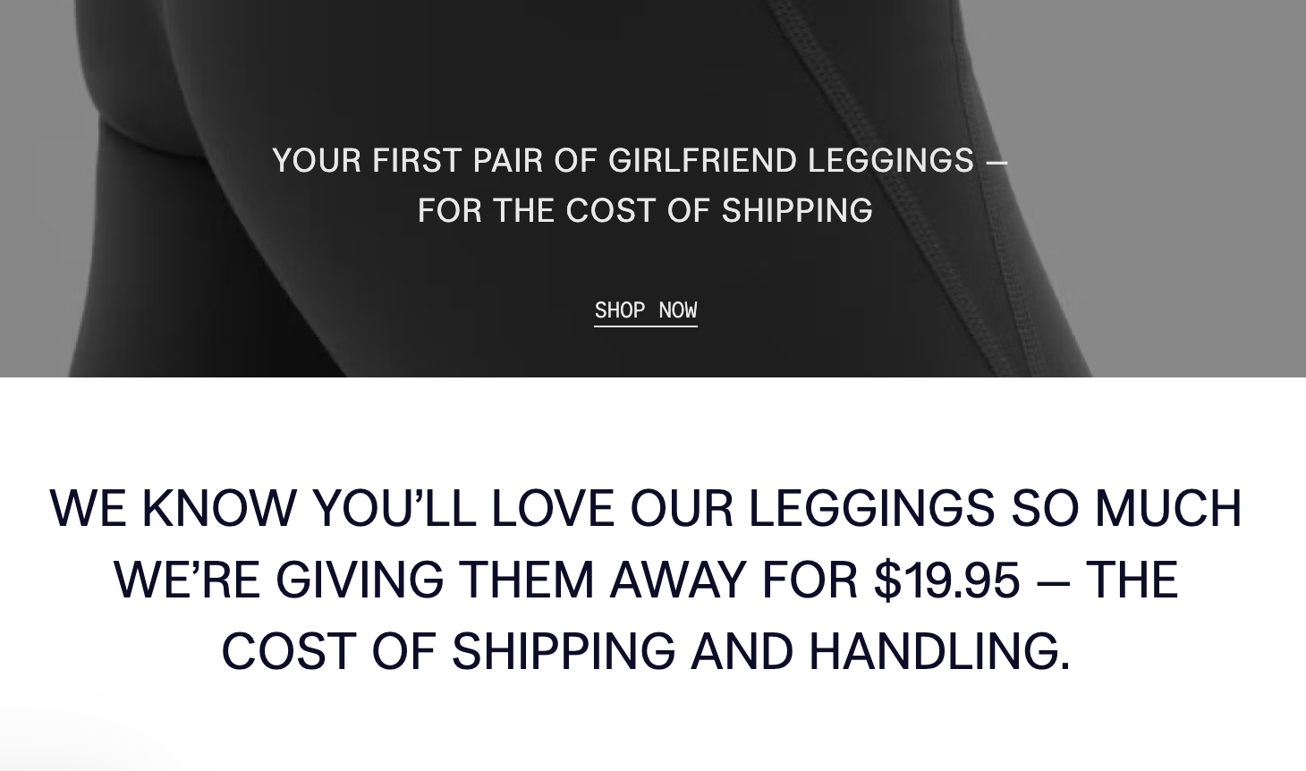 Communication legging gratuit Girlfriend Collective